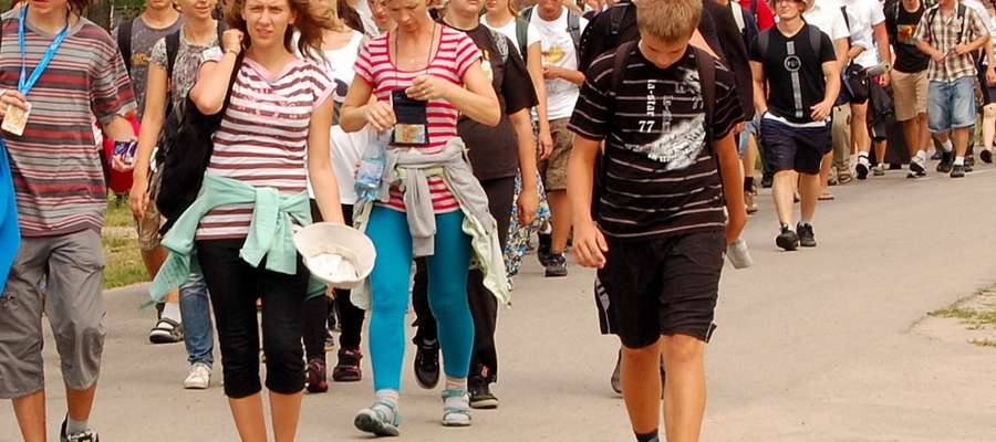 Myszyniec/Zalesie: Pielgrzymi z Giżycka gościli na Kurpiach