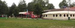 Pawilony na terenie plaży miejskiej w Giżycku
