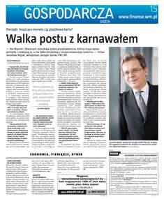 Środa: GOSPODARCZA GAZETA