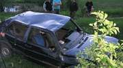 Goryń. Volkswagen na dachu, kierowca pijany i bez "prawka"