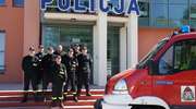Strażacy z wizytacją u policjantów. Na wszelki wypadek