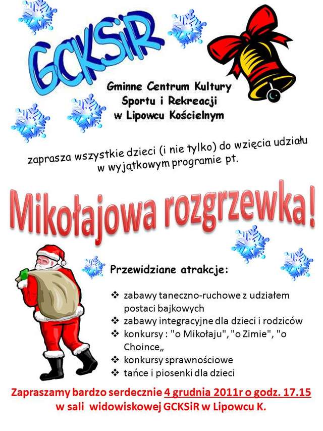 LIPOWIEC KOŚCIELNY: Uwaga dzieci! Zabawa z okazji Mikołajek - full image