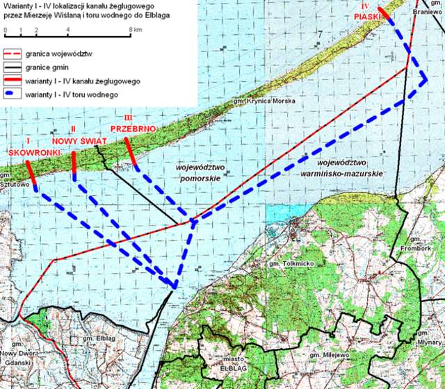 Na stronie Urzędu Morskiego pojawiła się ankieta, w której można oceniać cztery różne warianty miejsca budowy kanału żeglugowego przez Mierzeję Wiślaną
- full image