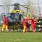 Potrącony rowerzysta zabrany helikopterem do szpitala