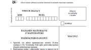 Arkusz egzaminacyjny - matematyka poziom podstawowy