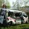 Kruki: Ambulans wpadł do rzeki