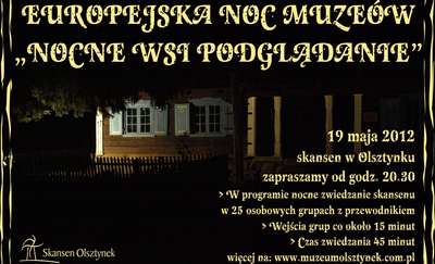 Olsztynek też obchodzi Noc Muzeów. Nocne wsi podglądanie
