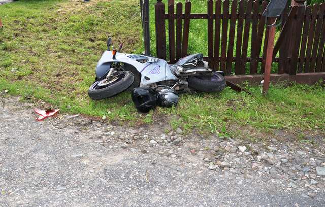 BMW zderzyło się z motocyklem