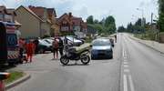 Wypadek na Bema. Motocyklista w szpitalu