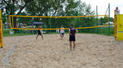 Mundurowi na plaży