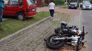 Motocykl zderzył się z fiatem uno