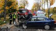 Wypadek przy ul. ZHP. Ranny kierowca trafił do szpitala