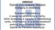 Burmistrz informuje