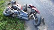 Wypadek w pobliżu Stępnia. Ranny motorowerzysta trafił do szpitala
