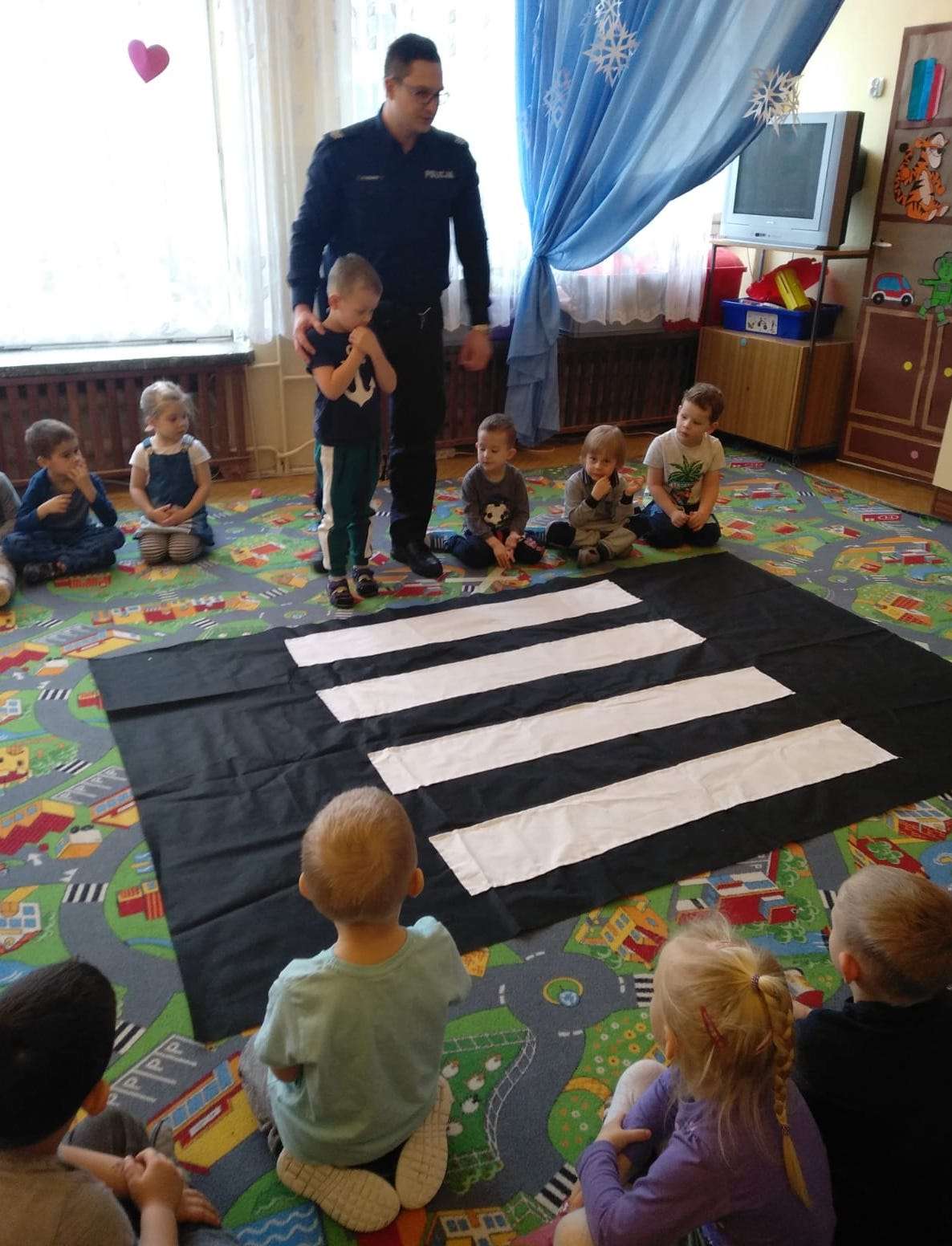 Lidzbarscy policjanci odwiedzili Przedszkole