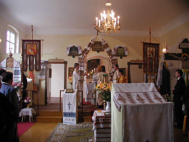 Węgorzewo: cerkiew prawosławna św. św. Apostołów  Piotra i Pawła - full image