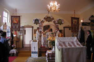 Węgorzewo: cerkiew prawosławna św. św. Apostołów  Piotra i Pawła