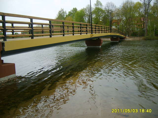 Odbudowany w 2011 roku most nad Jeziorem Długim w Olsztynie