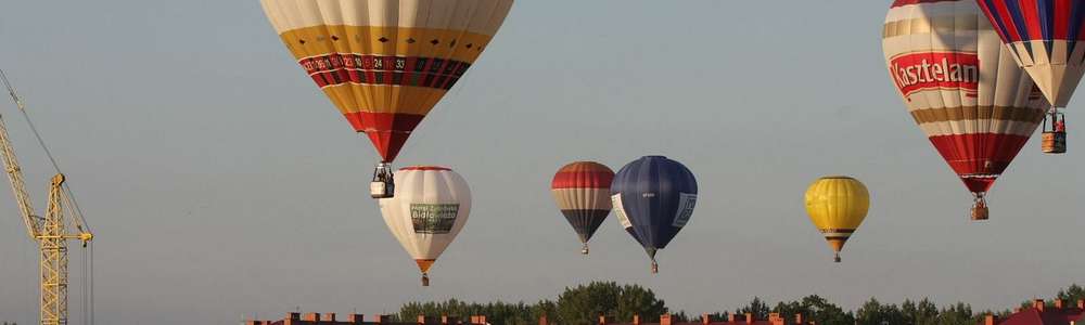 Ełk: balony nad miastem