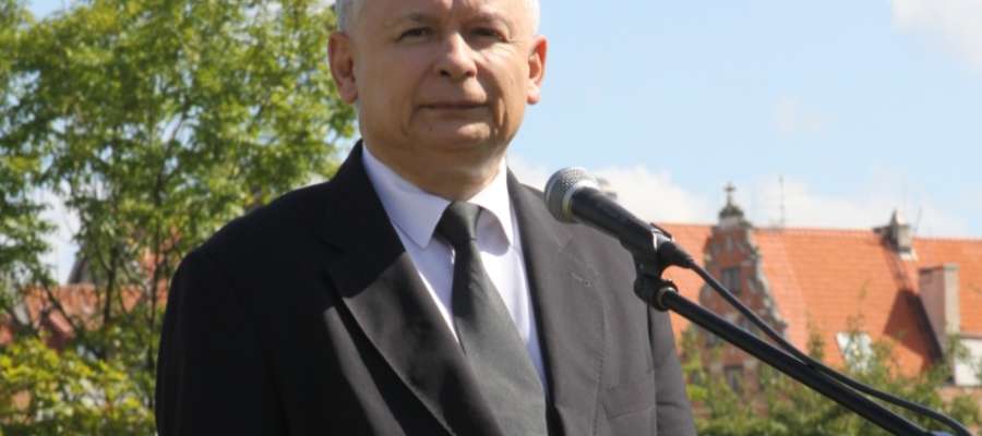 Jarosław Kaczyński podczas ostatniej wizyty w Elblągu