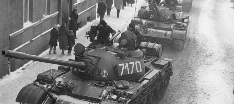 Czołgi T-55 podczas stanu wojennego