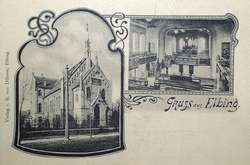 Dawna świątynia baptystów przy ob. ulicy 3 Maja (tzw. Zbór Elbing I), wzniesiona w 1896, zniszczona w 1945 r.