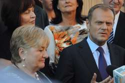Elżbieta Gelert i premier Donald Tusk