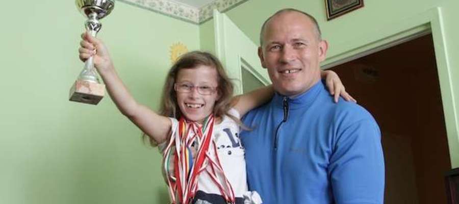Lidia Czarnecka z tatą 