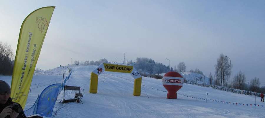 Piękna Góra w Gołdapi - stok przygotowany do mistrzostw dziennikarzy w 2012 roku