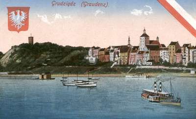 Panorama Grudziądza na pocztówce i w muzeum