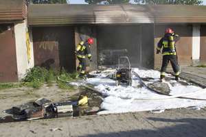 Pożar w garażu przy ul. Malborskiej