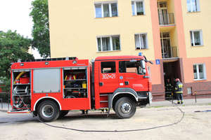 Pożar na Rataja w Olsztynie. Ewakuowano trzy osoby
