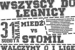 Kibice organizują wyjazd na mecz Miedź Legnica - Stomil Olsztyn