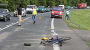 Wypadek na "siódemce" koło Ostródy. Ciężko ranny rowerzysta
