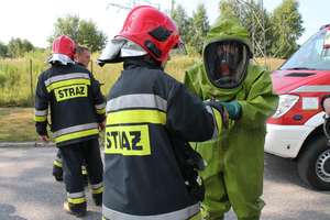 Wyciek amoniaku. Ćwiczenia olsztyńskich strażaków