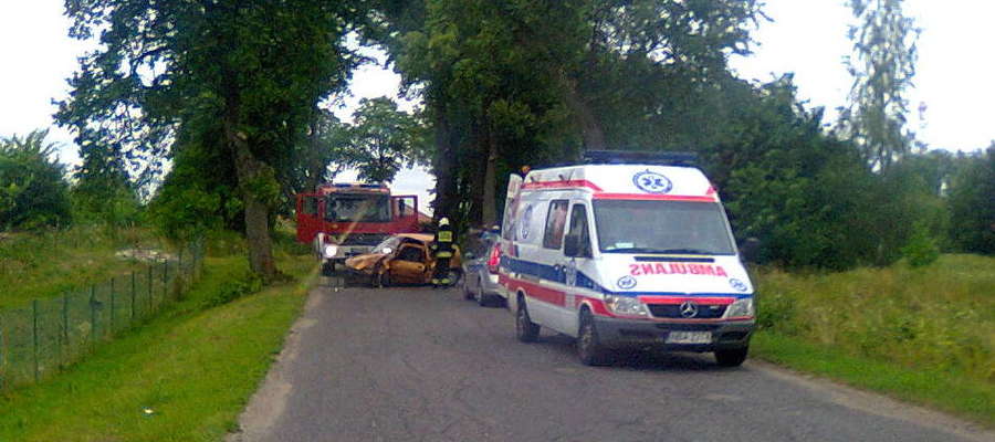 Strażacy interweniowali m.in. po wypadku do jakiego doszło przy ul. Kaliningradzkiej w Górowie Iławeckim, 11 lipca.