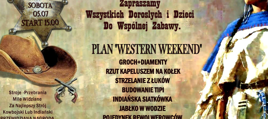 Zapraszamy na "Western Weekend" w Stopkach Osadzie!