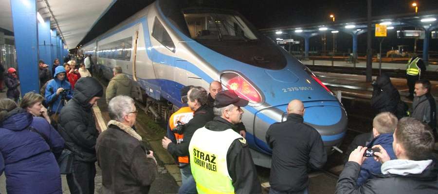 Polskie pendolino podczas testów w listopadzie 2013 roku zawitało n.in. do Olsztyna