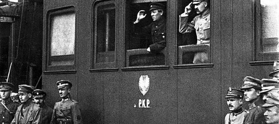 Piłsudski i Petlura w czasie spotkania w Winnicy, 16.05.1920