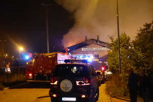 Pożar w Ostródzie. Palił się budynek Ekspedycji Kolejowej