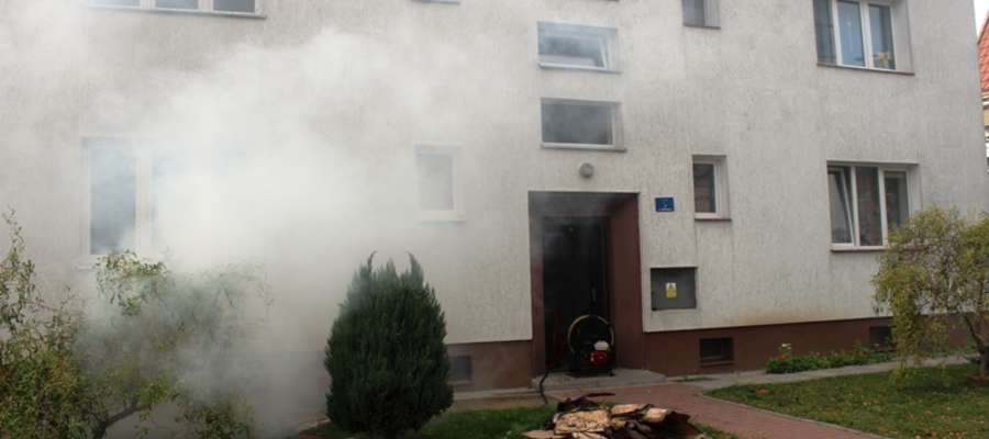  Do pożaru doszło w Braniewie przy ulicy Dembińskiego.
