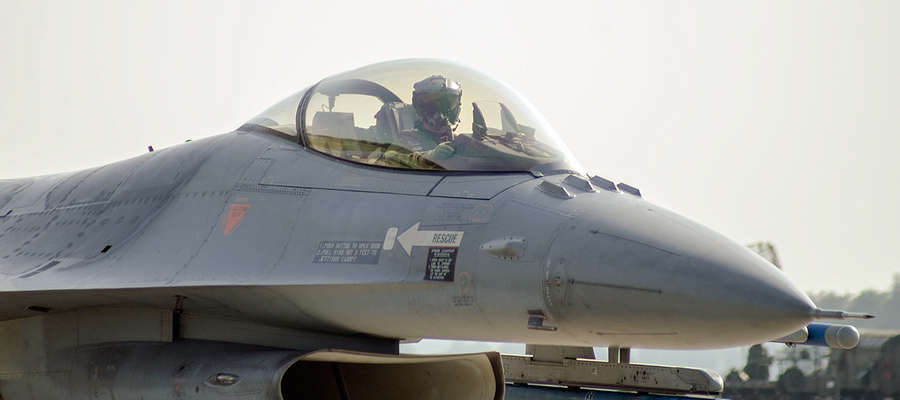 W bazie w Malborku stacjonuje pięć myśliwców typu F16