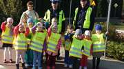 Radosne przedszkolaki odwiedziły miasteczko ruchu drogowego