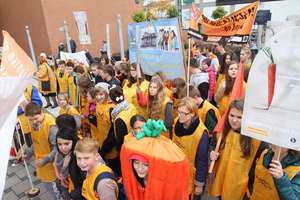 Ulicami Olsztyna i Elbląga przeszedł marsz przeciwko marnowaniu żywności