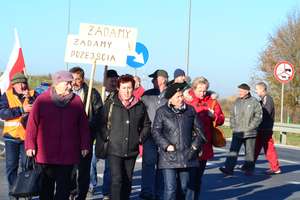 Mieszkańcy blokowali obwodnicę Olecka 