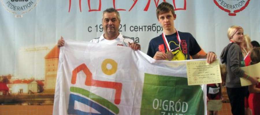 Trener Aleksander Wolski i Michał Hul udanie zareklamowali Olsztyn w białoruskiej Lidzie
