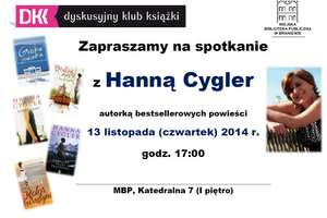 Przyjdź na spotkanie z Hanną Cygler