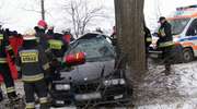 BMW wjechało w drzewo. 4 osoby w szpitalu