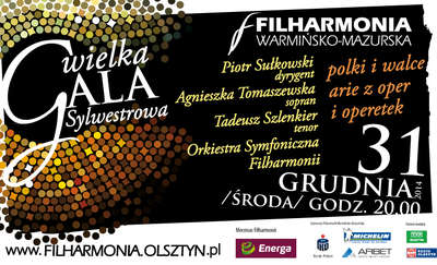 Wielka gala sylwestrowa w olsztyńskiej filharmonii
