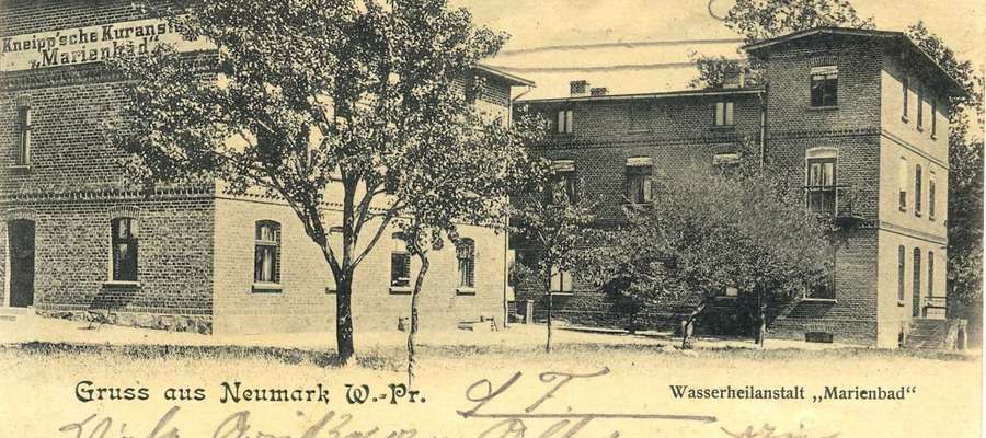 Budynek Marienbad — pocztówka wydana przez F. Pohla